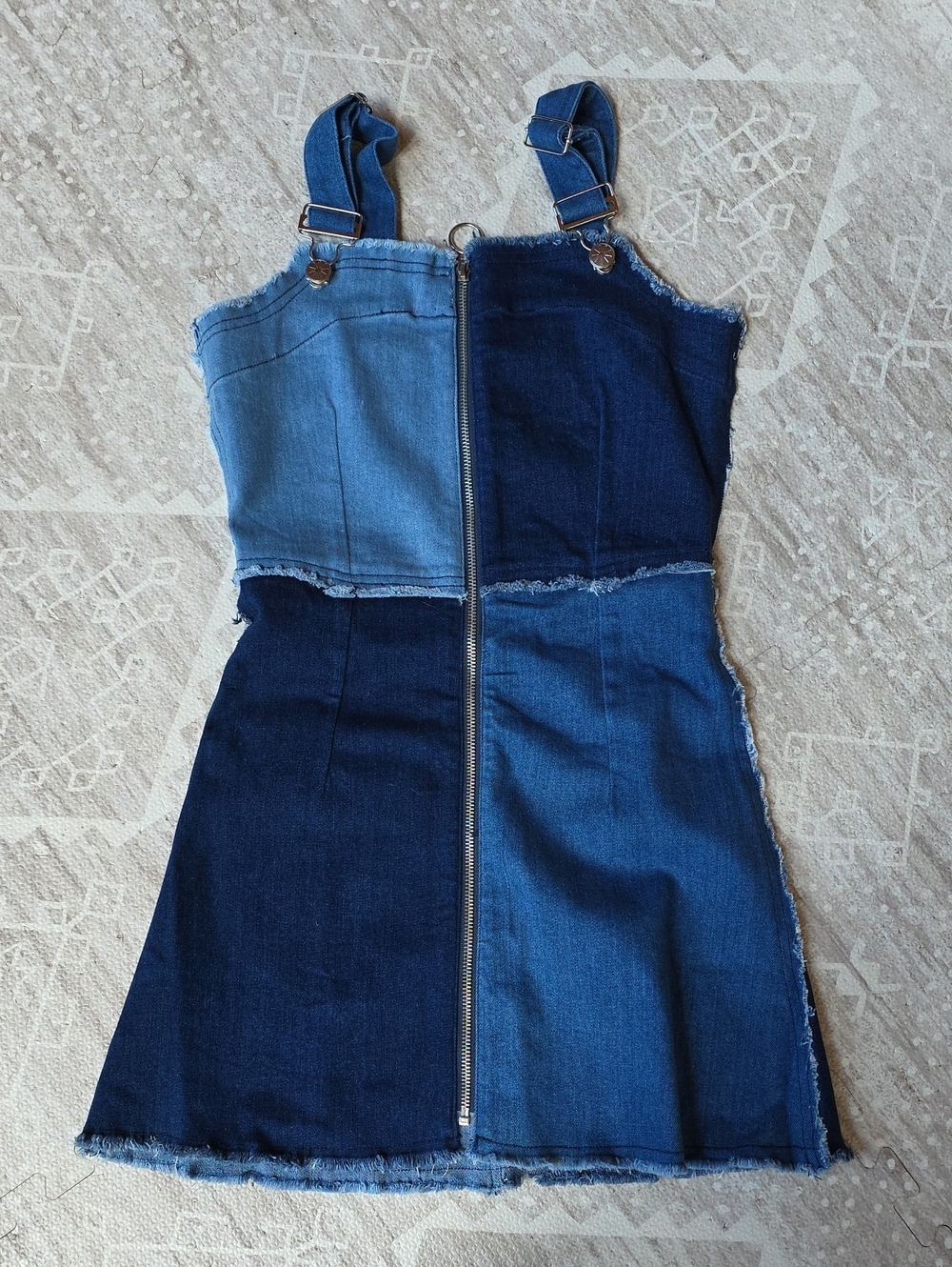 dELiA*s Patchwork Denim Mini Dress - Mixed Blue